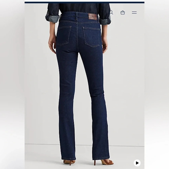 Lauren, Ralph Lauren.
High-Rise Boot Jean dark denim size 6 Western galgurl - Picture 2 of 16